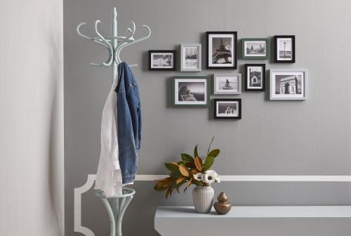 hallway, entryway, stencil, paint ideas
