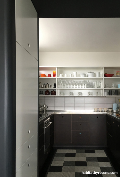 black, white, kitchen, grey
