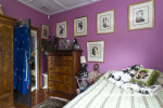 pink bedroom, pink paint, bedroom