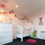 girl's bedroom, pink paint, pastel, interior, soft pink, kids bedroom, children 