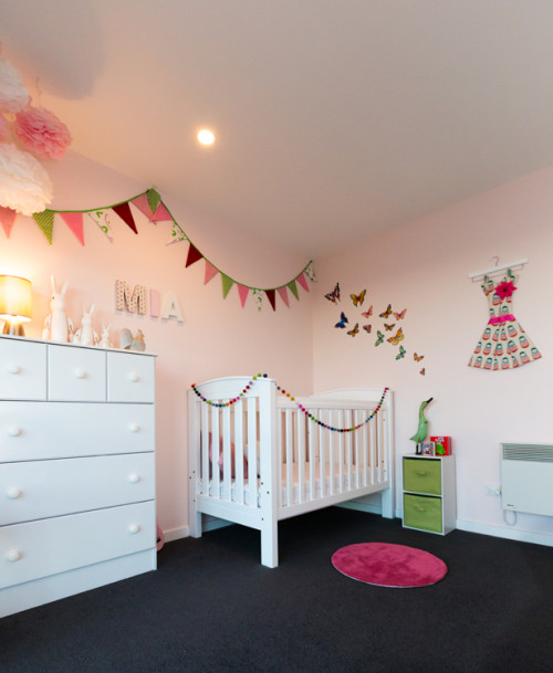 girl's bedroom, pink paint, pastel, interior, soft pink, kids bedroom, children