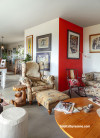 living room, red, japanese, new build