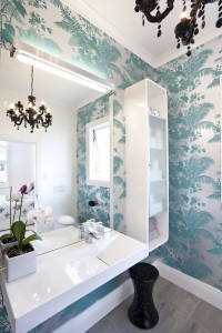Rhys and Wanda's Dramatic Hand-Stencilled Walls Rhys and Wanda's Dramatic Hand-Stencilled Walls