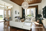 white living room, white lounge, country house, neutrals, ceiling, floorboards 