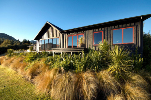 house exterior, black exterior, stained exterior, black house