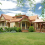 villa, house exterior, villa exterior, yellow exterior, yellow house, orange roof