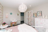 grey bedroom, kids bedroom, childrens bedroom, girls bedroom, feature wallpaper, feature wall