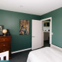 bedroom, kids bedroom, childrens bedroom, green bedroom, green feature wall, dark green