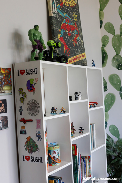 Bookshelf, Toys, Kids bedroom, Toy storage, Resene
