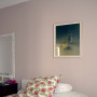 bedroom, guest bedroom, pink bedroom, pastel pink, dusky pink, pink walls, vintage, retro 
