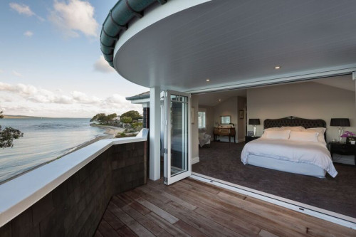 bedroom, white, ocean views, sea views, grey, coastal colour