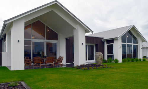 exterior, white, stains, neutrals, plaster finish, cedar boards