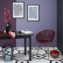 purple interior inspiration, purple dining room, dining room ideas, dining room inspiration, resene