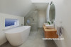 bathroom, modern bathroom, white bathroom, freestanding bath, neutral bathroom