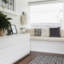 living room, white, bungalow, renovating a bungalow, bungalow renovation, resene merino