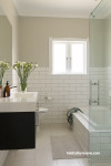 bathroom, white, bungalow, renovating a bungalow, bungalow renovation, resene merino, white bathroom