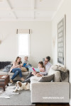 living room, white, bungalow, renovating a bungalow, bungalow renovation, resene merino