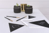 blackboard paint, chalkboard paint, upcycling desk, diy project, blackboard triangles, desk project