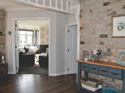 Charlotte and Greg create colourful character in a newly constructed home