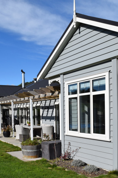 Charlotte and Greg create colourful character in a newly constructed home