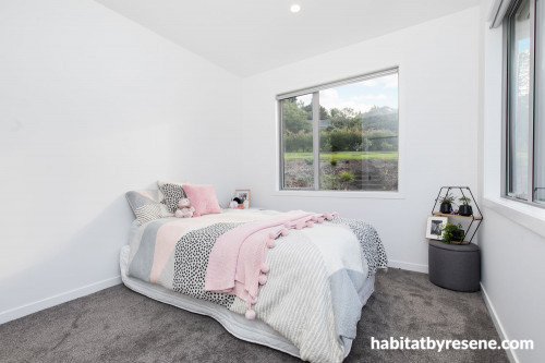 bedroom, white bedroom, pink and grey, monochrome bedroom, neutrals