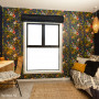 media room, sutdy, guest bedroom, feature wall, black study, wallpaper feature, lemur wallpaper 