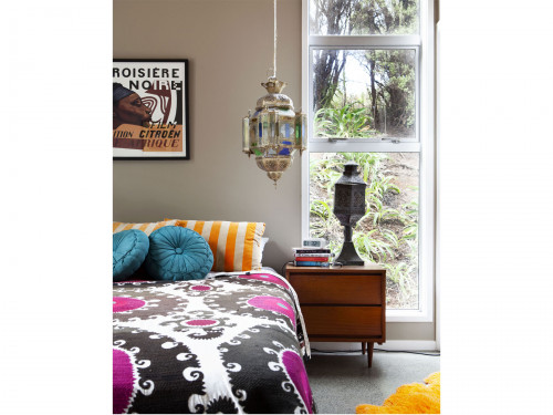 bedroom, brown paint, interior, brown bedroom