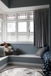 window seat, renovated bungalow, bedroom, kids bedroom, childrens bedroom, blue bedroom