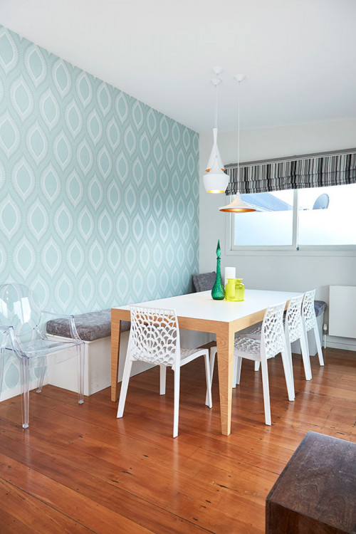 wallpaper, blue, dining