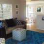 coastal cottage, modern cottage, neutrals, blue, open plan living, lounge, dining