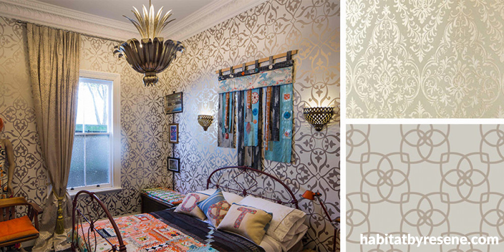 bedroom inspiration, wallpaper inspiration, wallpaper ideas, interior design, feature wallpaper