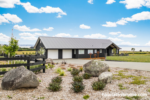 black, exterior, black farmhouse, black exterior