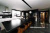 kitchen, black kitchen, resene nero, black and white kitchen, black benchtop, dark kitchen 