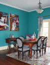 dining, blue, green