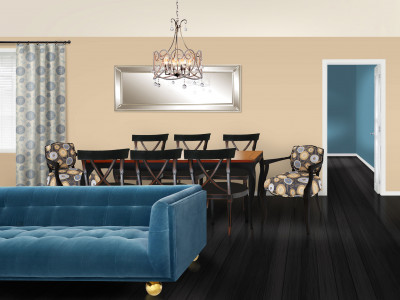 One living/dining room, three ways