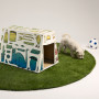 painted dog house, dog home, paint ideas,