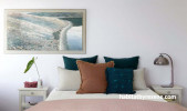 bedroom, master bedroom, resene dreamtime, purple bedroom, lilac bedroom, lilac feature wall