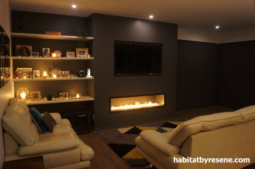 living room inspiration, dark interior ideas, fireplace ideas, grey interior ideas, fireplace design