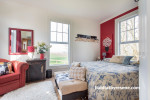 red, bedroom, guest house, french country