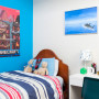 boys bedroom, blue bedroom, kids bedroom, childrens bedroom, blue feature wall
