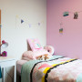 bedroom, girls bedroom, childrens bedroom, kids bedroom, pink bedroom, pink feature wall