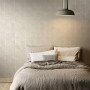 bedroom, earthy tones, earthy bedroom, brown bedroom, wallpaper feature wall, brown interior