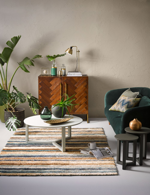 lounge, living room, earthy tones, brown lounge, brown living, green couch, resene double ash