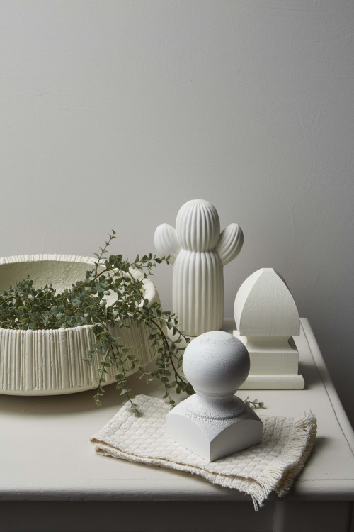 white colour palette, table display, interior styling, white paint, tone, Resene eighth tea