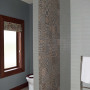 grey, bathroom, green, ensuite, resene templestone, moroccan tiles, castle