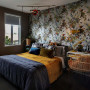 bedroom,. wallpaper feature wall, animal wallpaper, kids bedroom, childrens bedroom