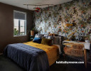 bedroom,. wallpaper feature wall, animal wallpaper, kids bedroom, childrens bedroom