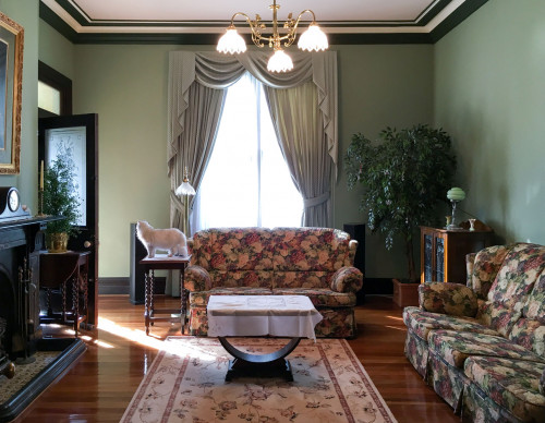 living room, lounge, green paint, green lounge, white ceiling