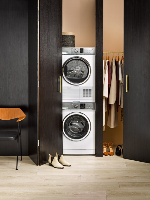 laundry, black laundry, brown laundry, laundry storage, cupboard laundry, luxe