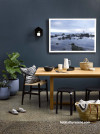 blue walls, blue exterior, gather magazine, amber armitage, resene blues, resene blue, dining room